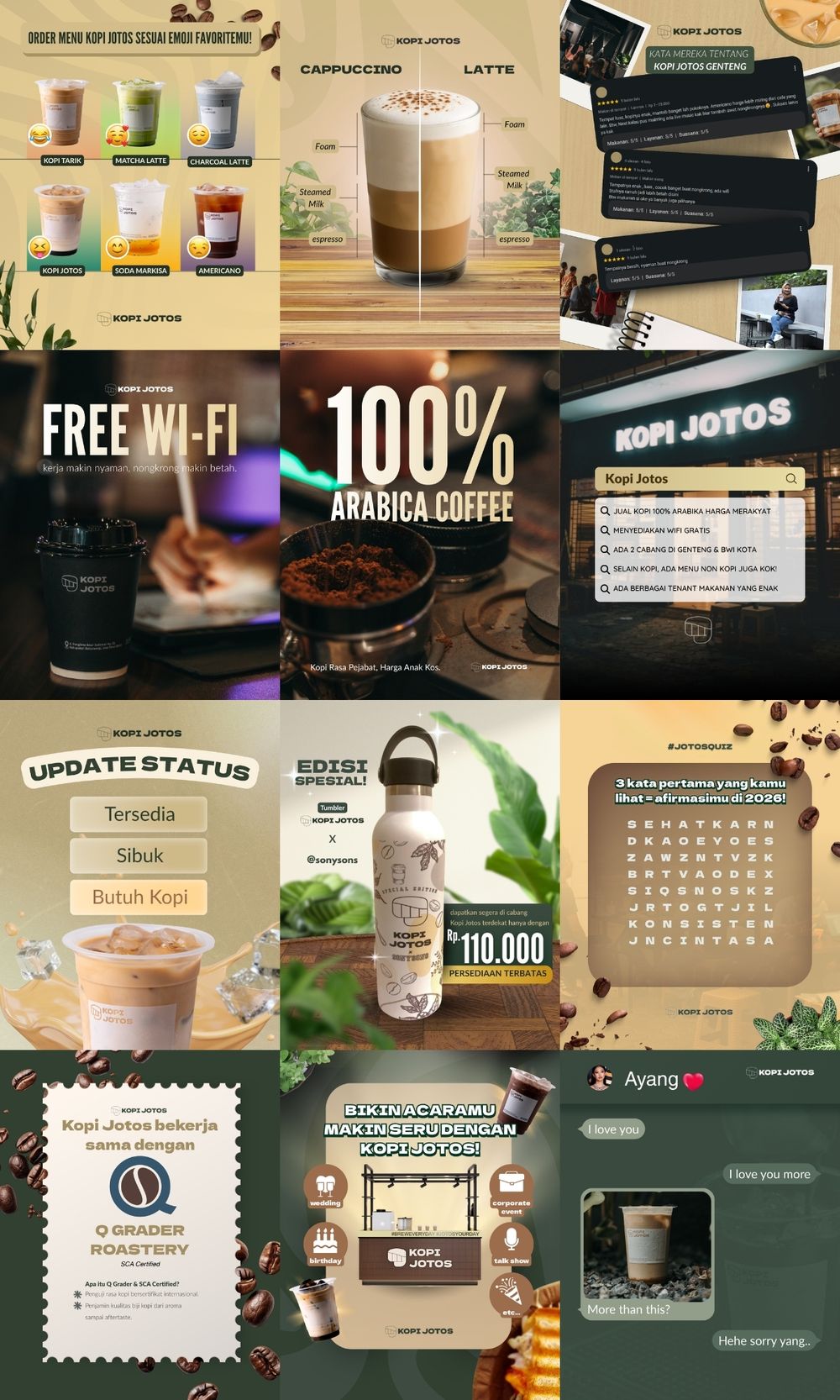 Kopi Jotos Instagram grid